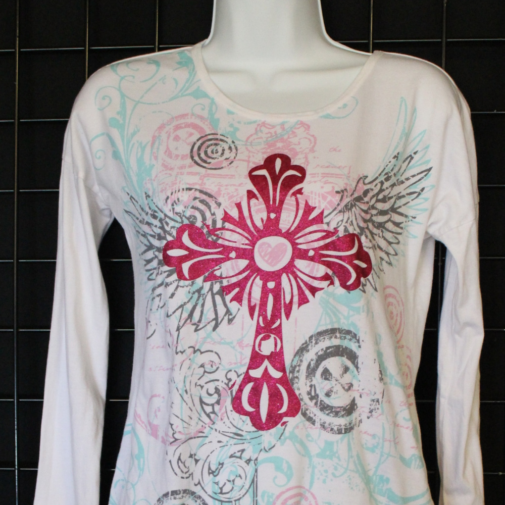 2/$15 NWOT Girls Copper Key L/S Cotton Knit T-Shirt.  $10